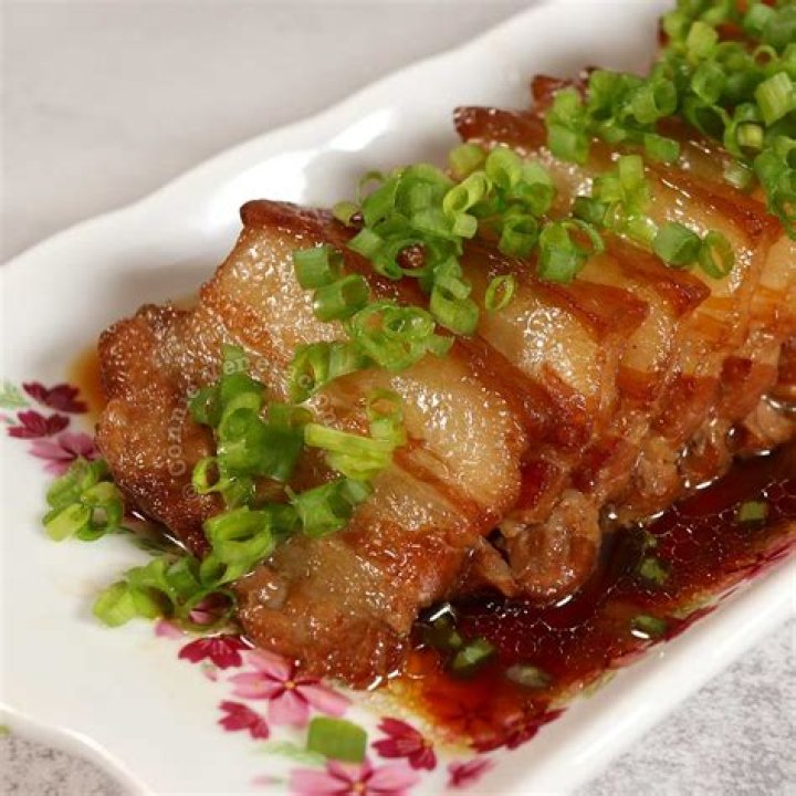 What is the red coating on Chinese pork
